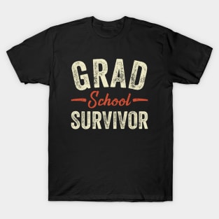 Grad School Survivor Graduate Student Gift T-Shirt